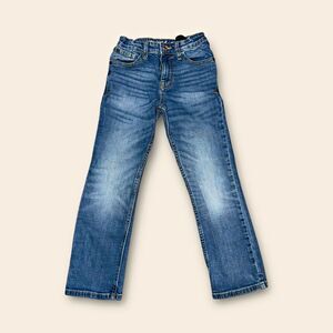 Cat & Jack Boys Size 8 Straight Leg Stretch Medium Wash Blue Denim Jeans
